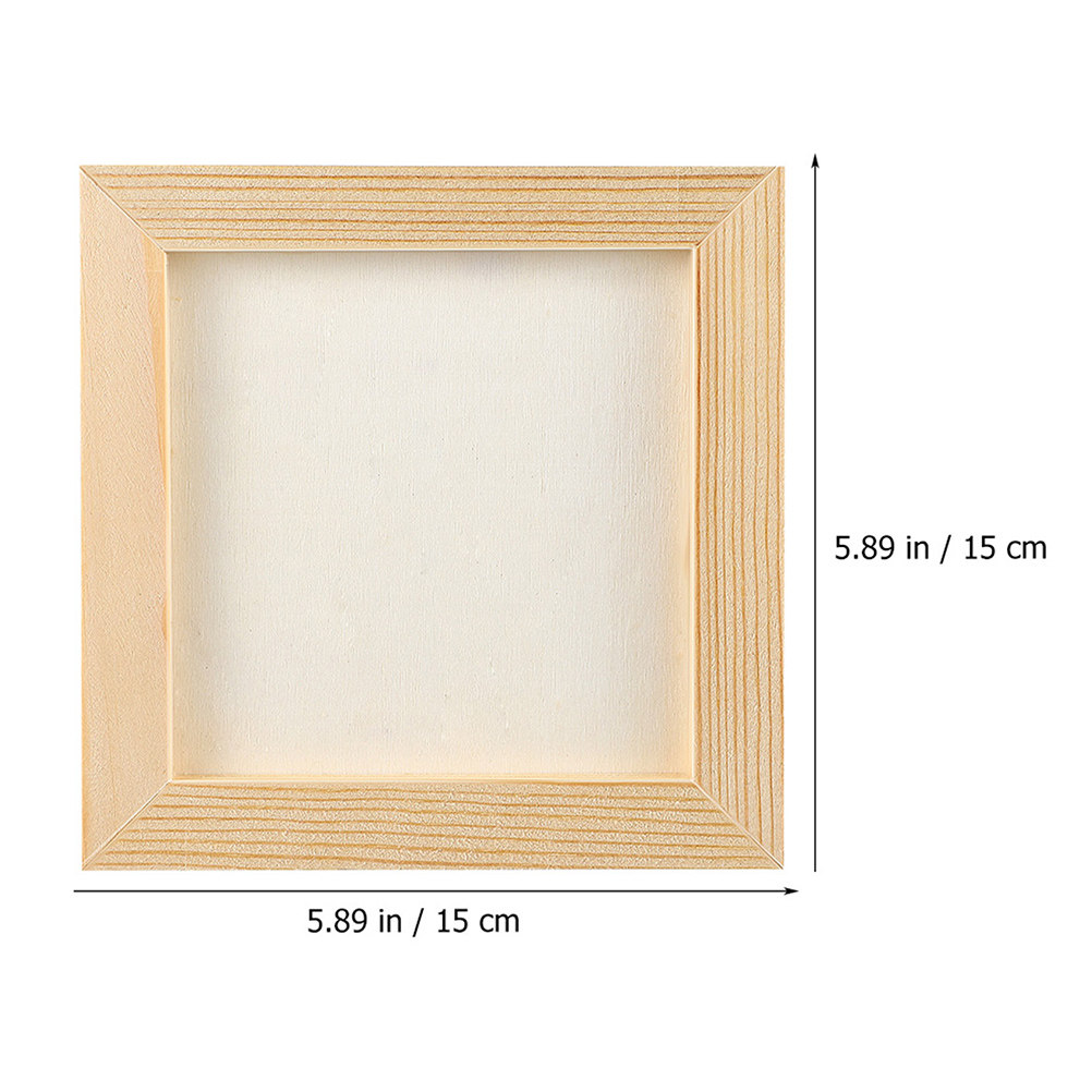 6Pcs Solid Wood DIY Blank Pict - Art And Craft For Nursery 评论和价格