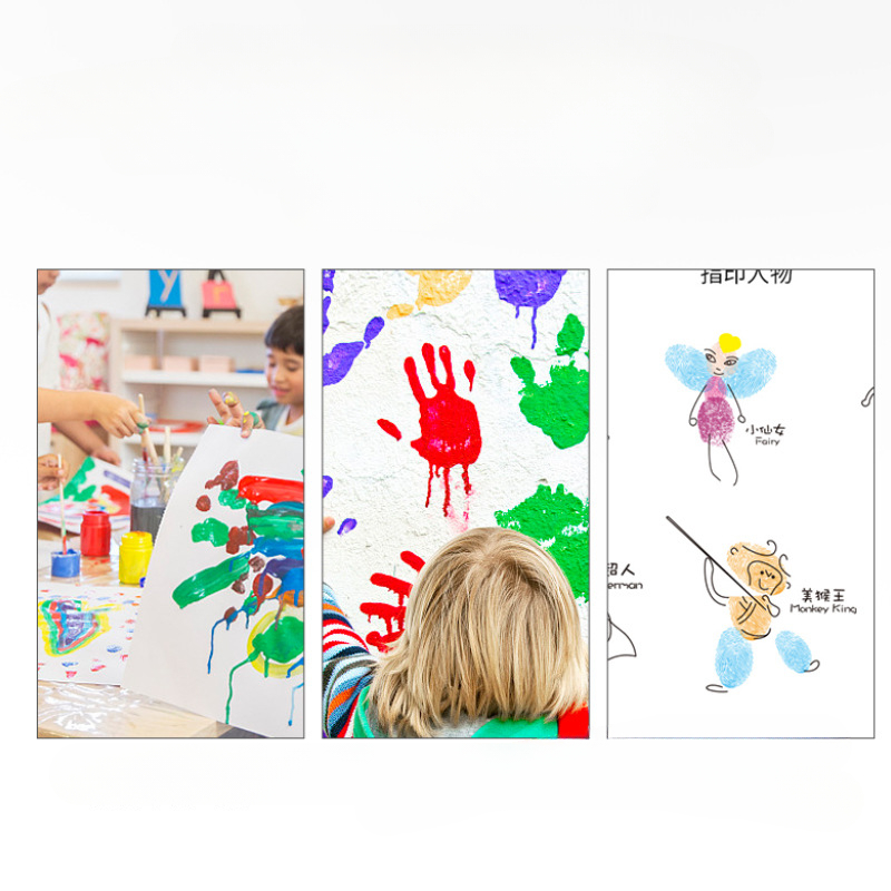 12 Color Finger Paint Children - Gouache Paint Set 评论和价格