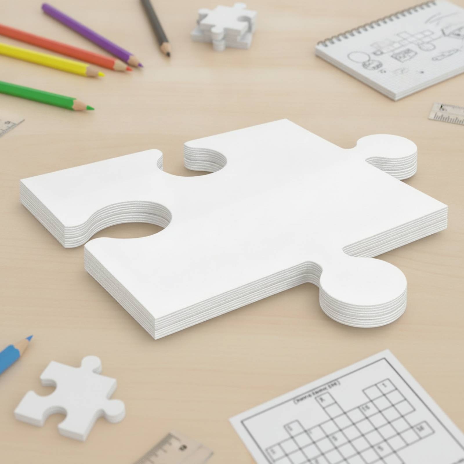 24 Pieces Blank Cardboard Puzz - Art Craft Cardboard 评论和价格