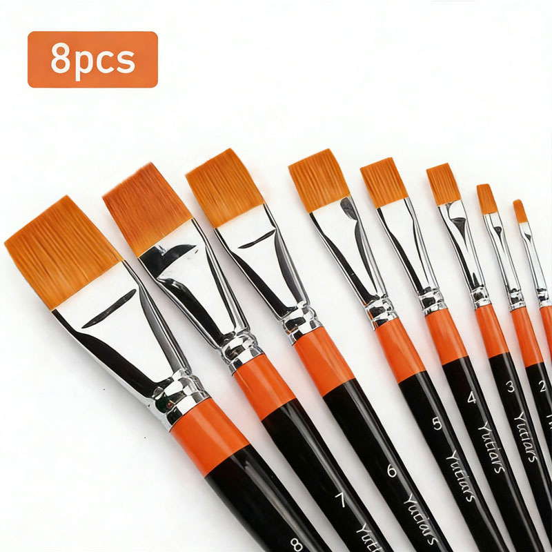 1Pc Artist Flat Paint Brushes  - Gouache Paint Set 评论和价格
