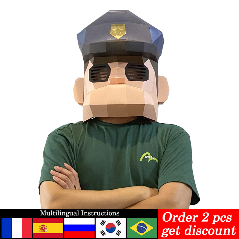 Cartoon Police Mask Paper Mode - Art Craft Cardboard 评论和价格